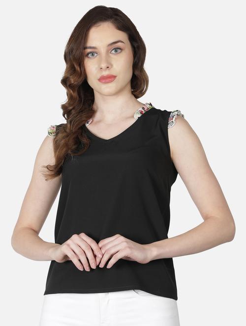 women's straight v neck top - 18407287 -  Standard Image - 0