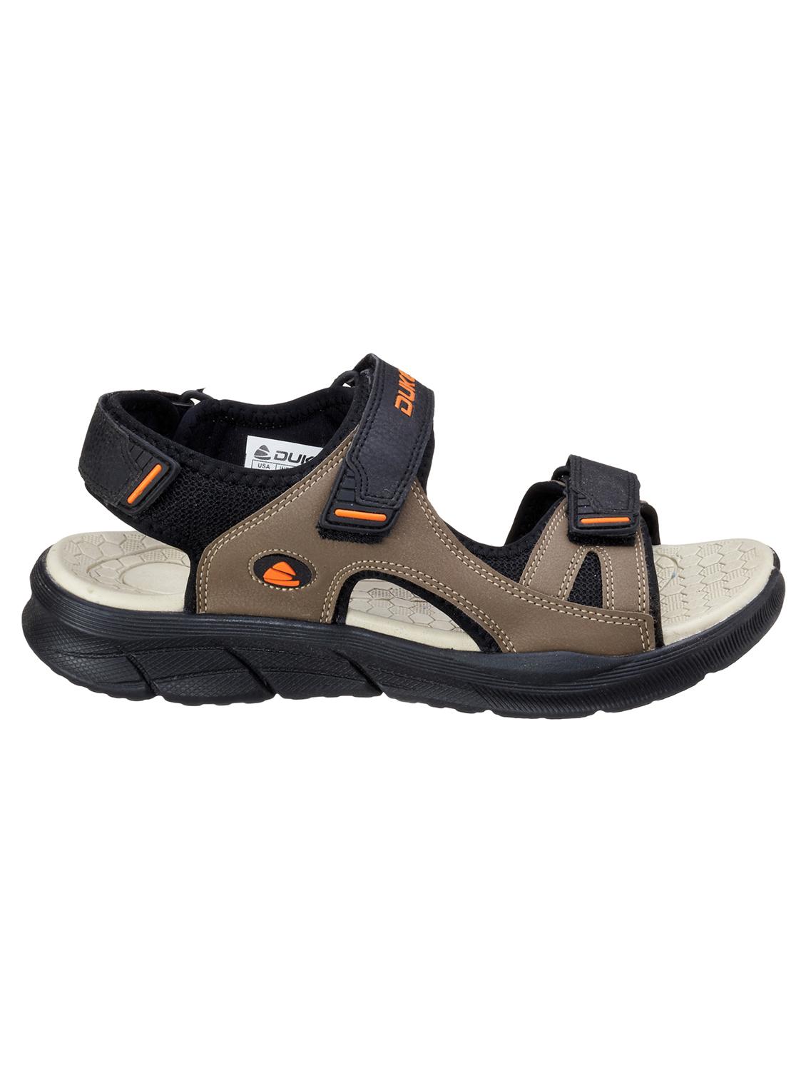 brown synthetic & mesh back strap floaters - 18407563 -  Standard Image - 1