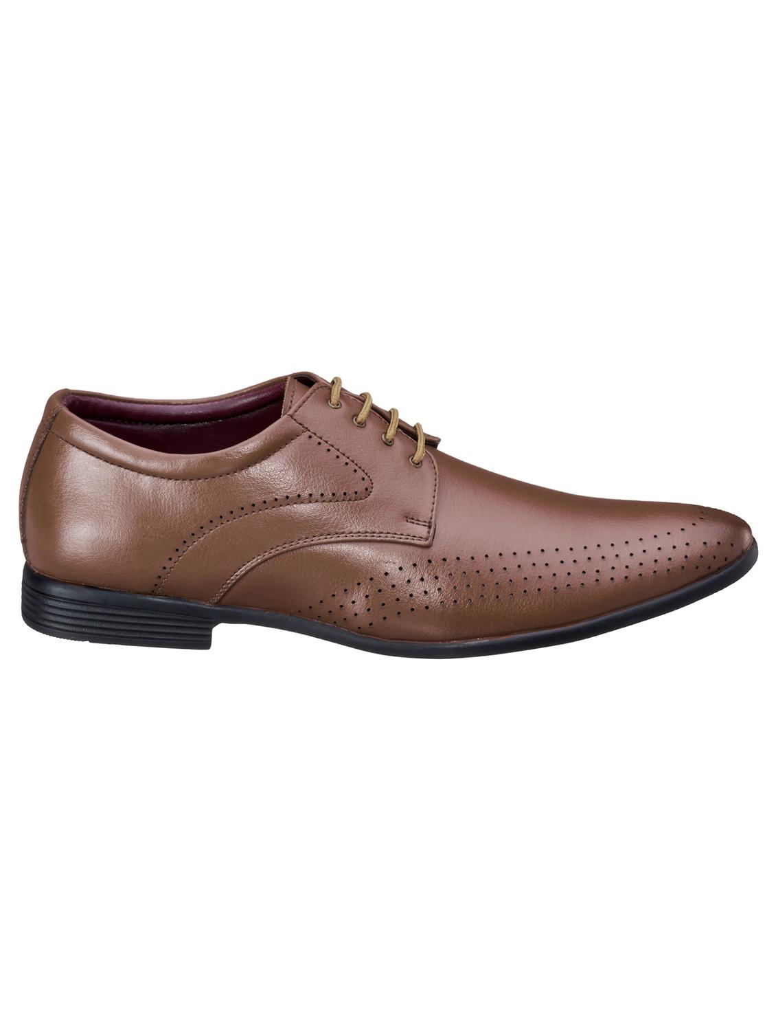 tan synthetic & mesh laceup derbies - 18407578 - Standard Image - 1