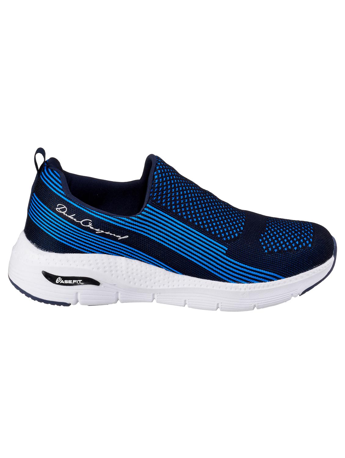 navy fabric sport shoes - 18407665 - Standard Image - 1