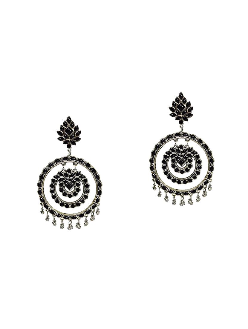  silver plated chandballi earring - 18407892 -  Standard Image - 1