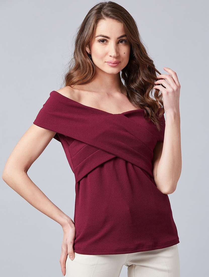 women's straight off shoulder top - 18408900 - Standard Image - 1