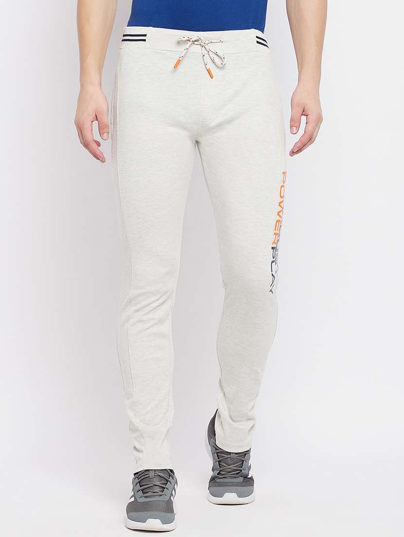 grey striped full length track pant
