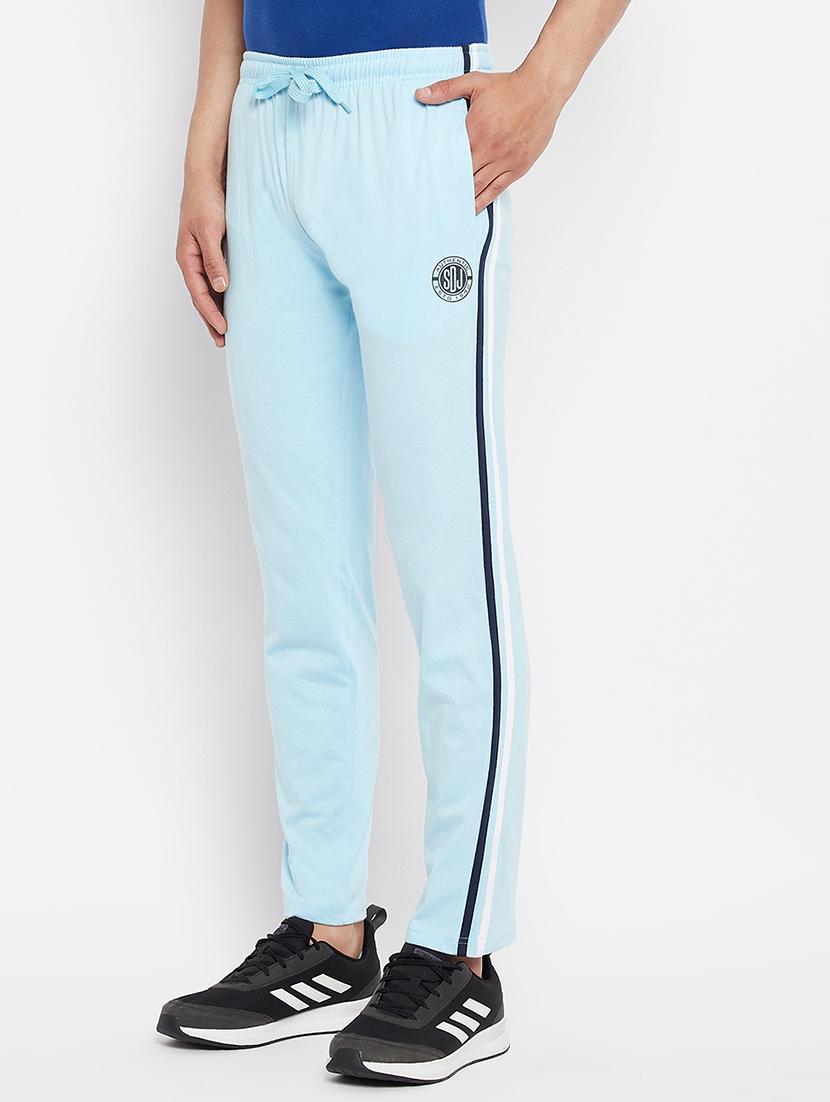 light blue striped full length track pant - 18409328 - Standard Image - 1