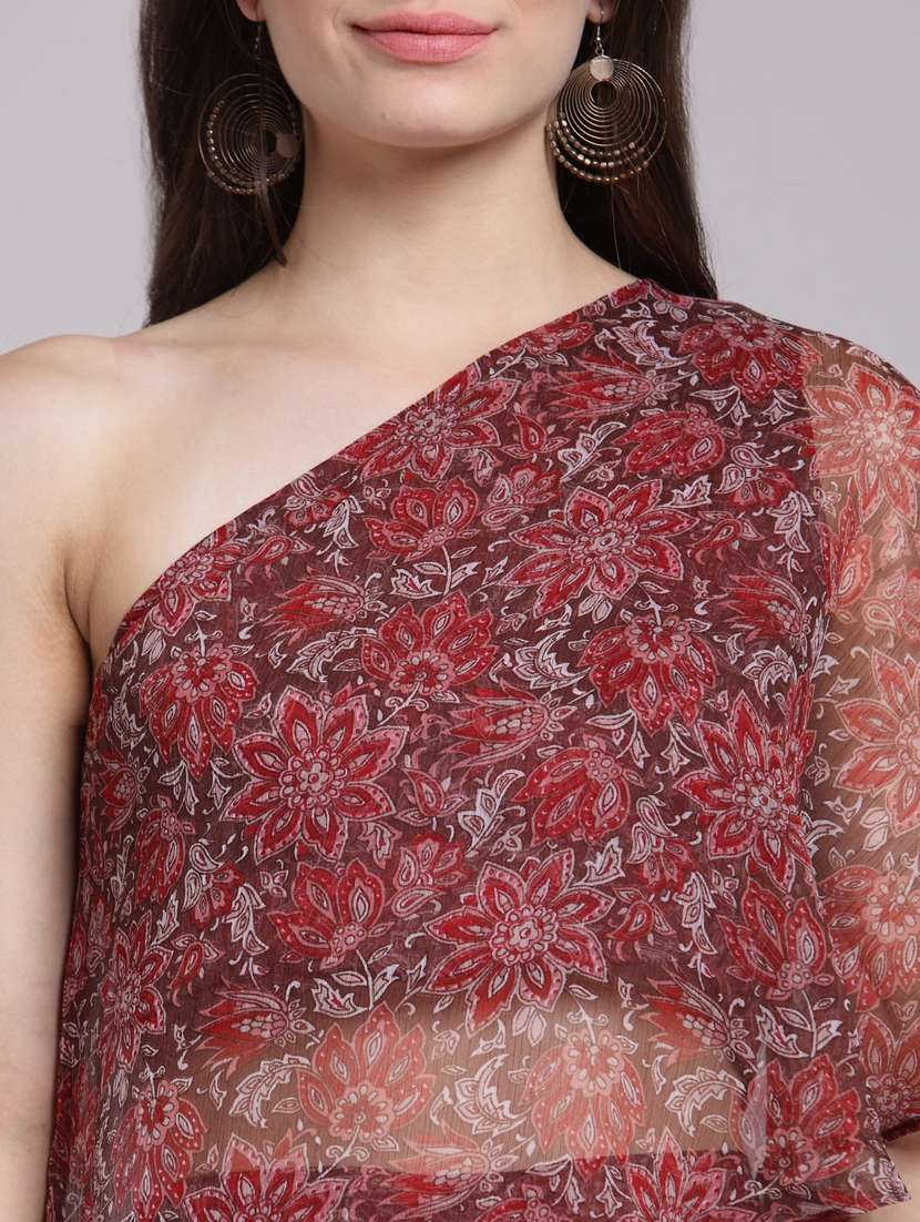 single shoulder top and palazzo set - 18410103 -  Standard Image - 4