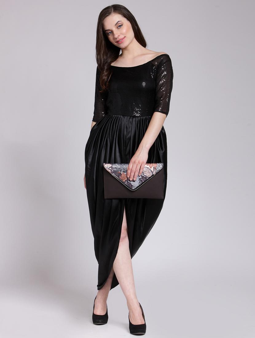 off shoulder sequin work dress - 18410110 - Standard Image - 1
