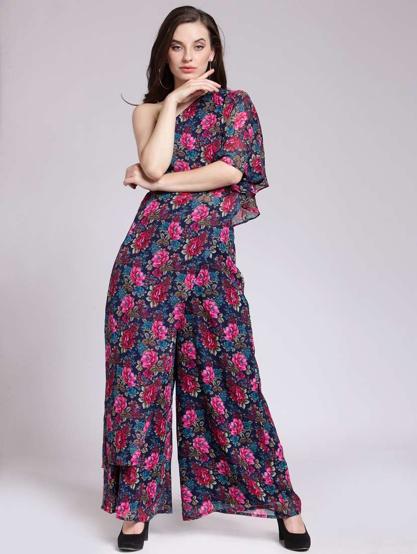 single shoulder top and palazzo set - 18410114 -  Standard Image - 1