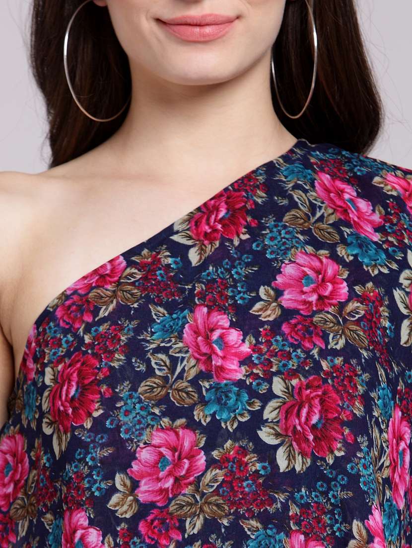 single shoulder top and palazzo set - 18410114 -  Standard Image - 4