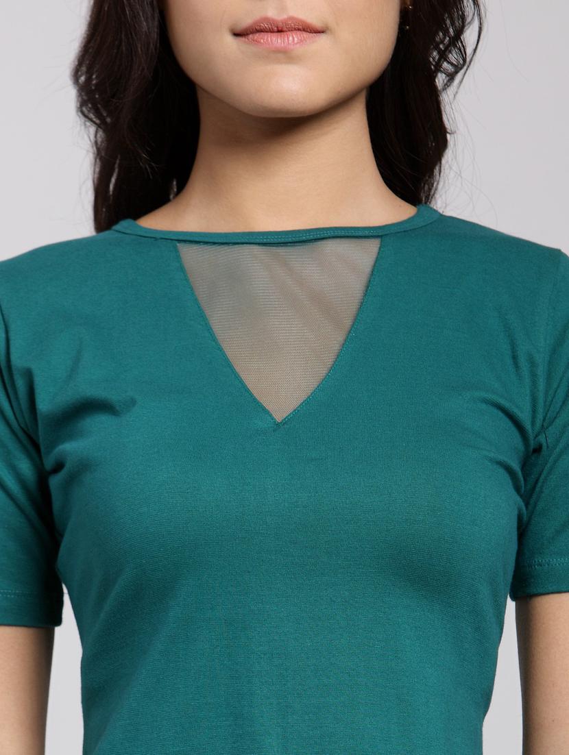 short sleeved solid regular top - 18410127 - Standard Image - 4