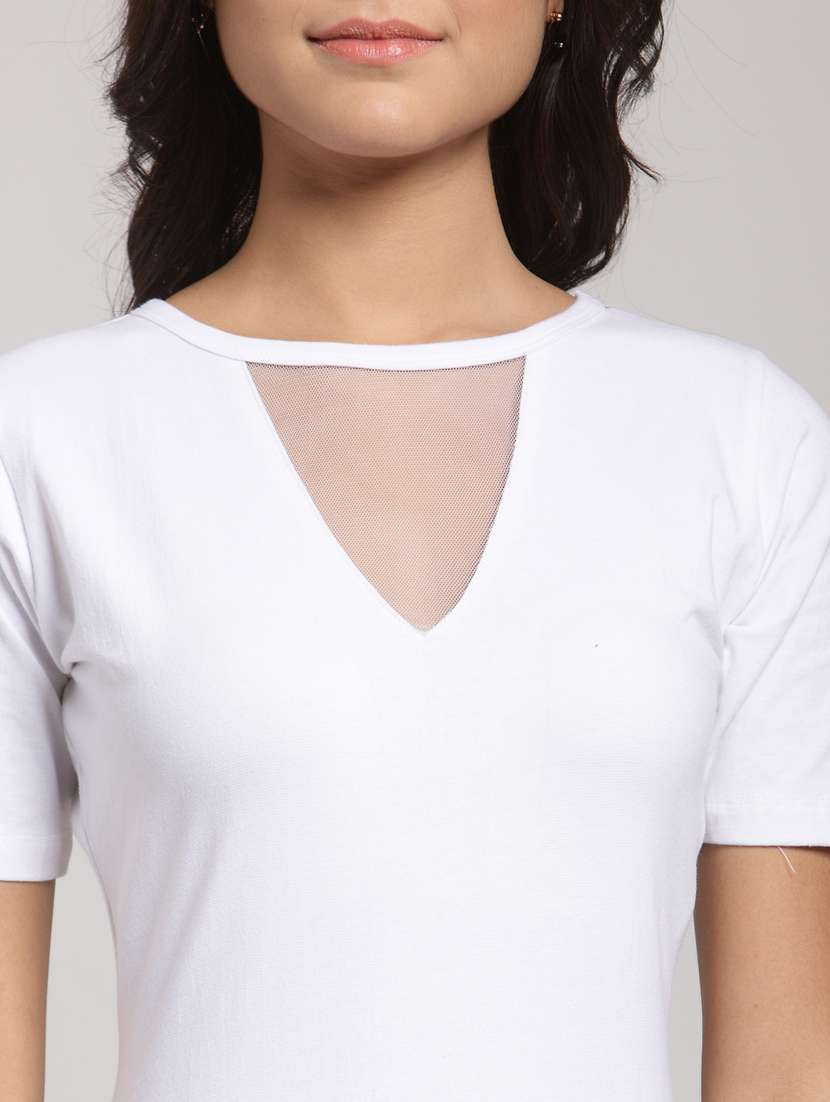 short sleeved solid regular top - 18410131 -  Standard Image - 4