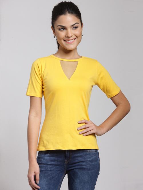 short sleeved solid regular top - 18410132 - Standard Image - 0