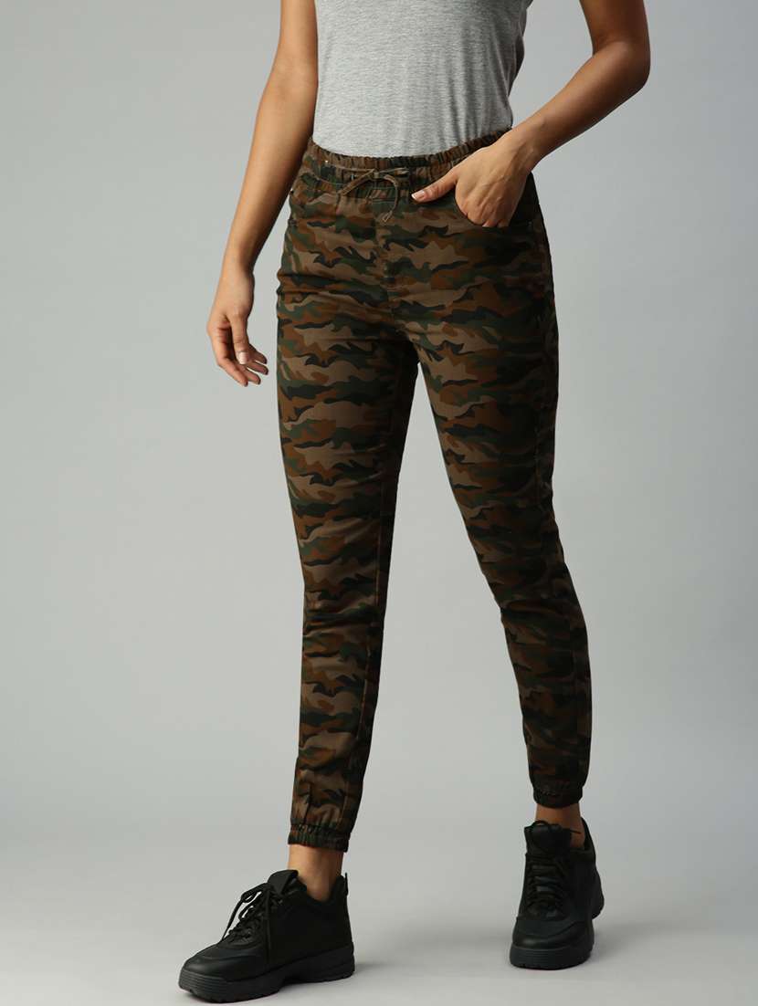 drawstring waist camouflage jogger - 18410298 -  Standard Image - 1