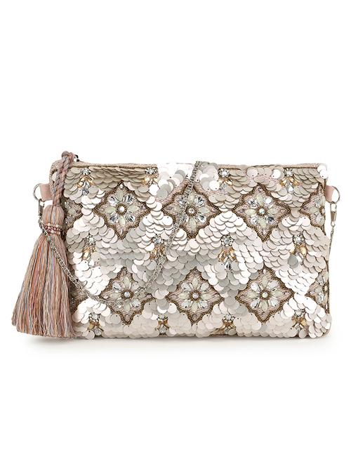 pink embellished regular sling bag - 18410741 - Standard Image - 0