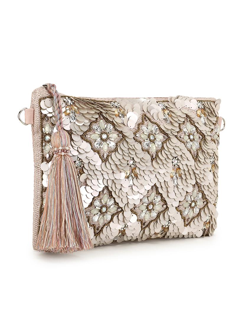 pink embellished regular sling bag - 18410741 - Standard Image - 4