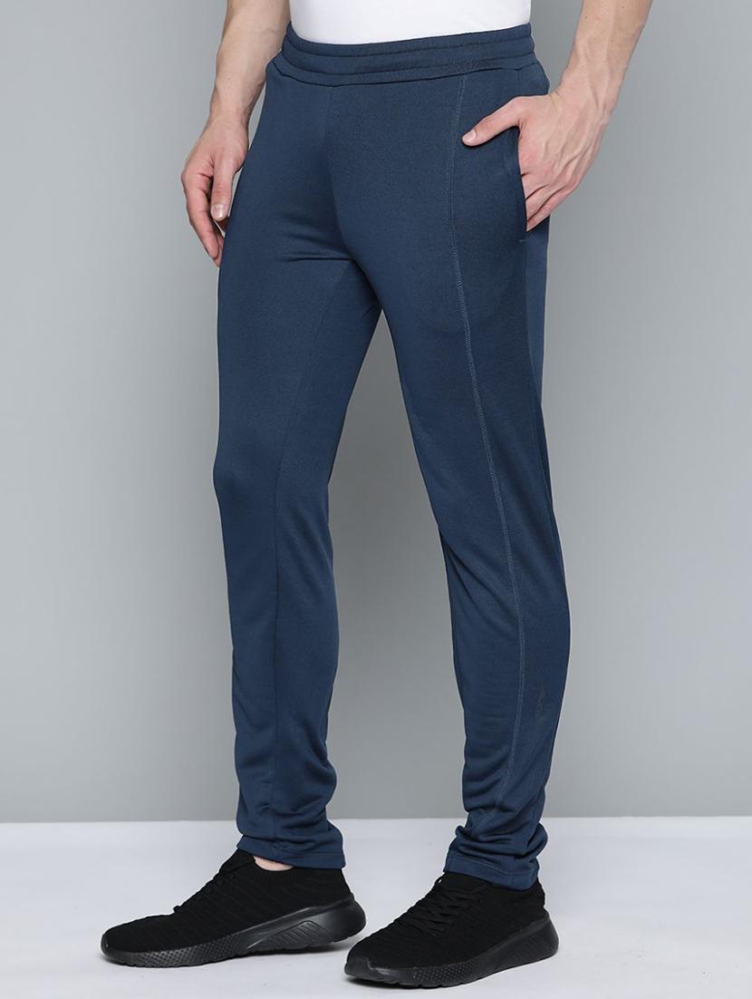 blue solid full length track pant - 18411096 -  Standard Image - 1
