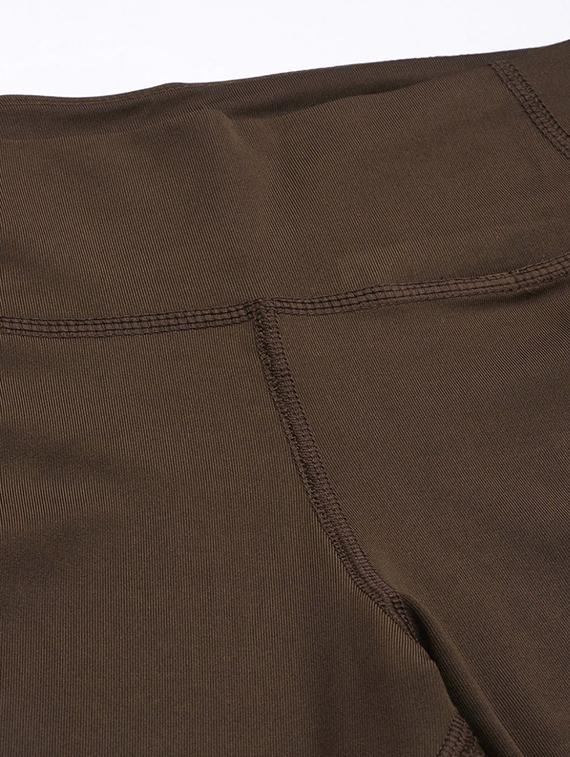 brown solid legging - 18411247 - Standard Image - 4