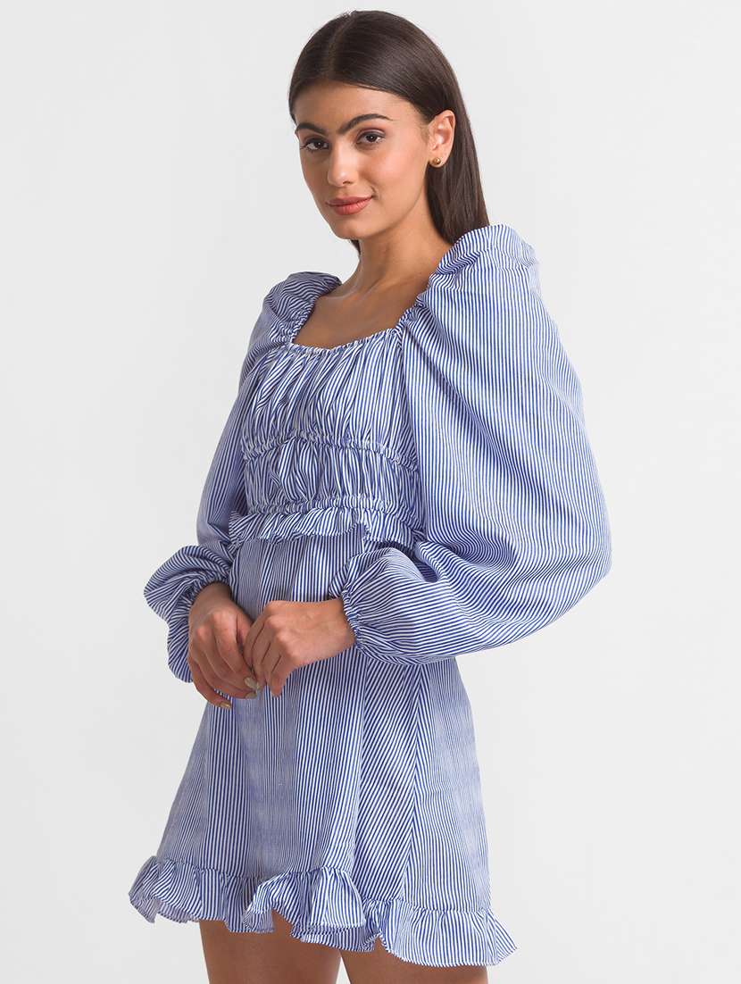 women's tiered dress striped dress - 18411410 -  Standard Image - 1