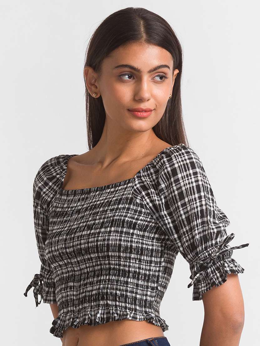 women's crop square neck top - 18411428 -  Standard Image - 1