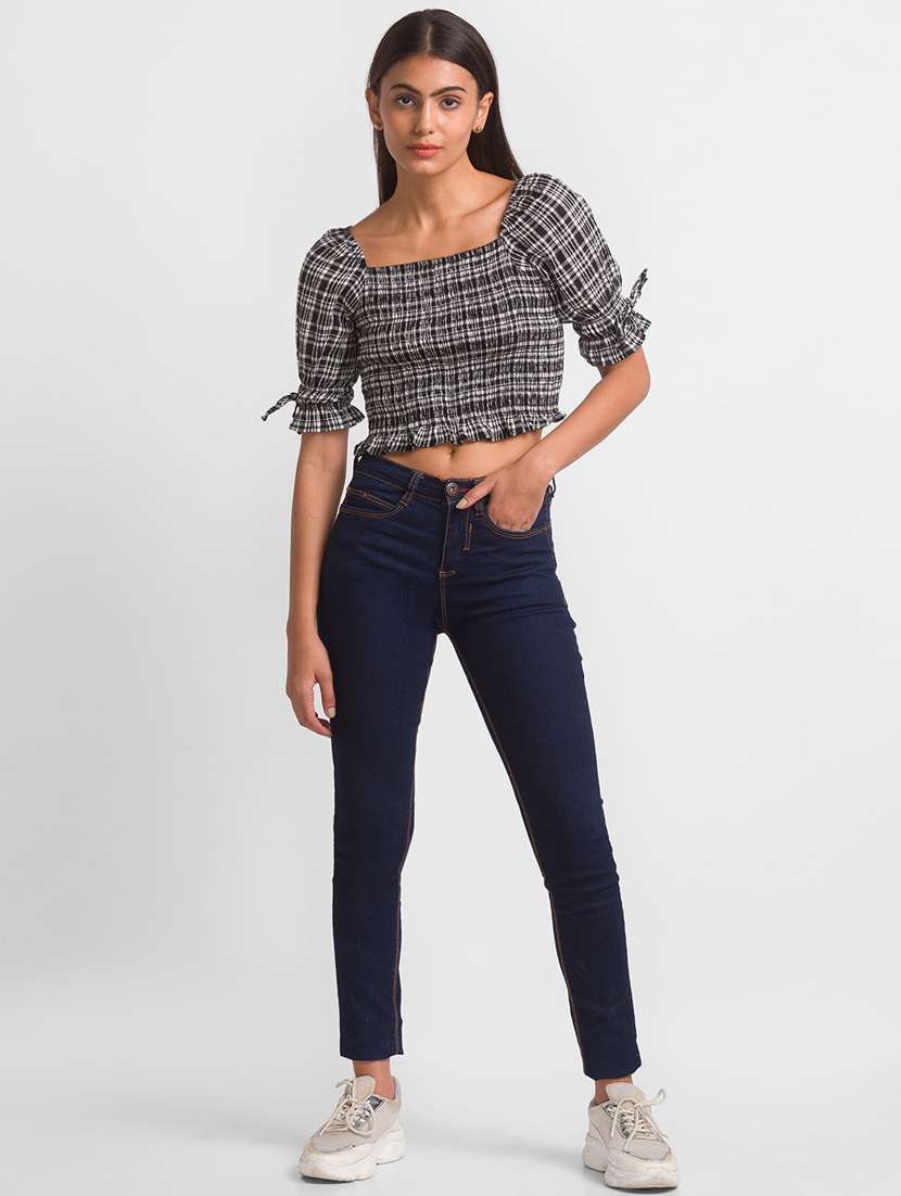 women's crop square neck top - 18411428 -  Standard Image - 4