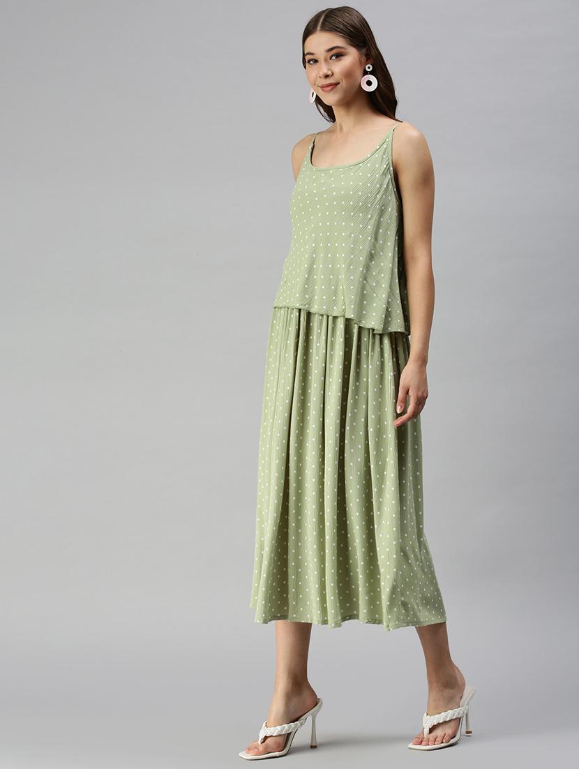 green polka dots maxi dress - 18411549 -  Standard Image - 1