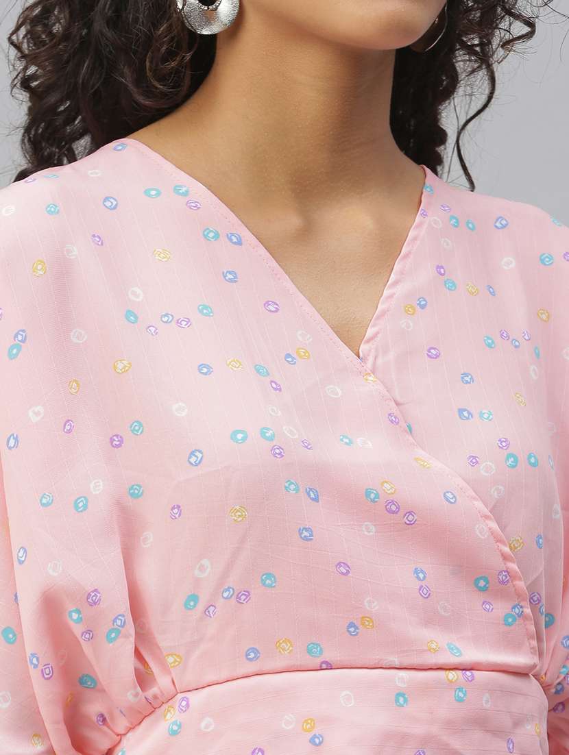 women's crop overlap neck top - 18411561 -  Standard Image - 4