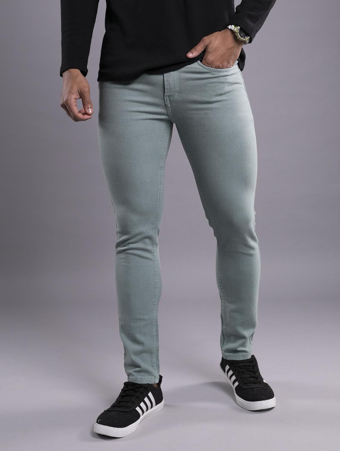 mens slim fit plain jeans - 18411626 -  Zoom Image - 0