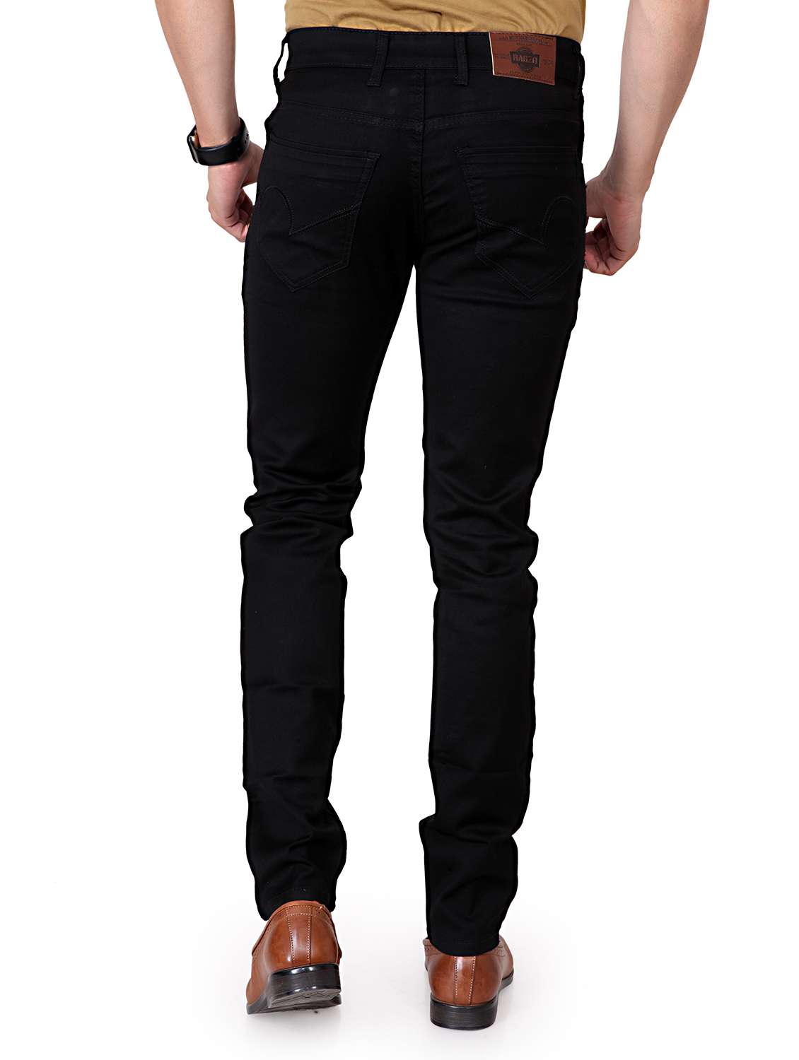 Mens Slim Fit Plain Jeans