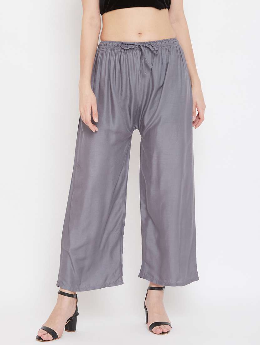 set of 2 pcs solid palazzo - 18411847 -  Standard Image - 1