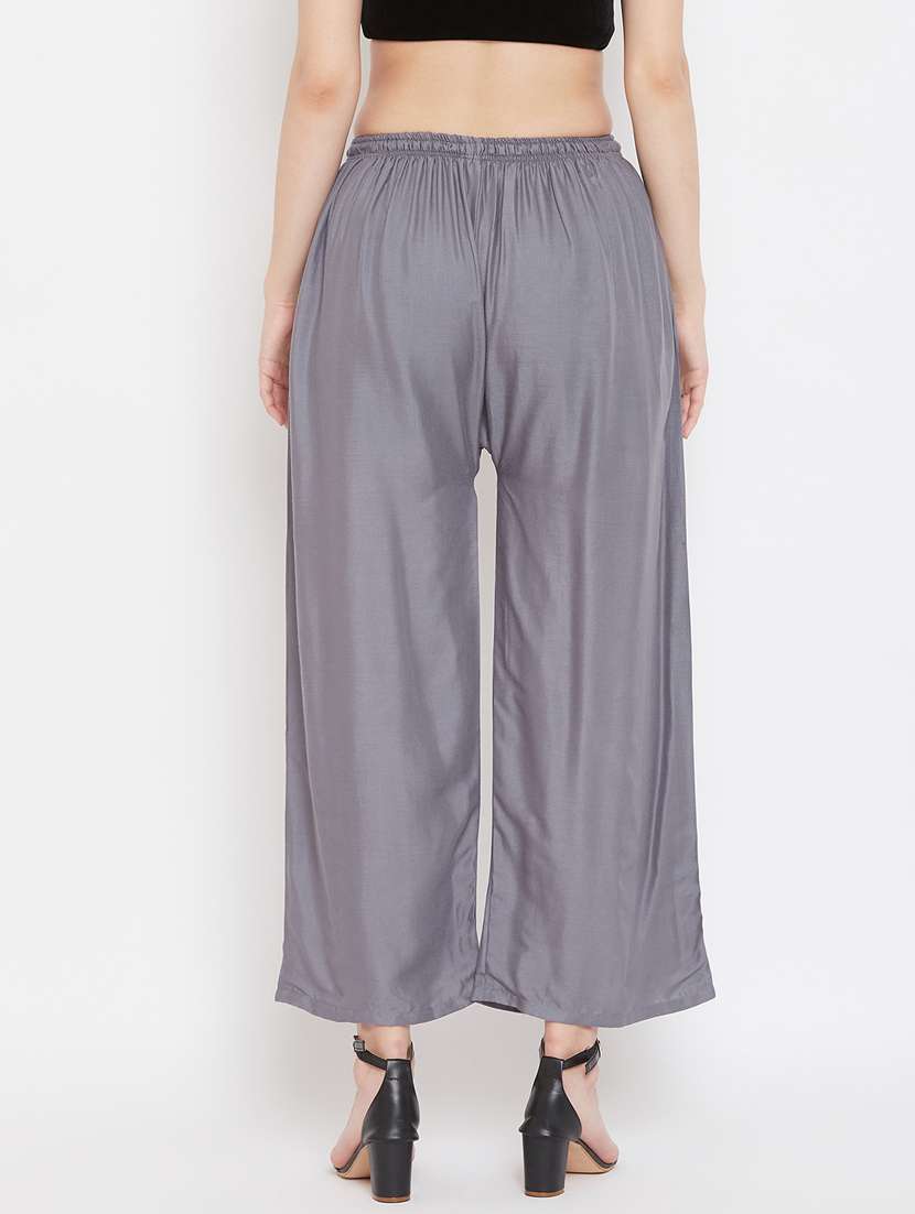 set of 2 pcs solid palazzo - 18411850 -  Standard Image - 4