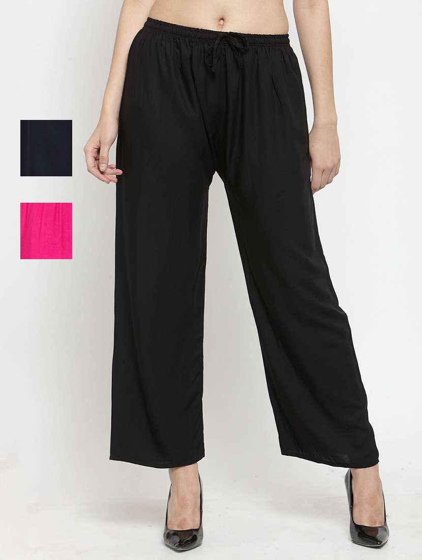 set of 3 pcs solid palazzo