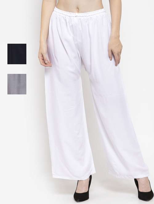 set of 3 pcs solid palazzo - 18412006 -  Standard Image - 0