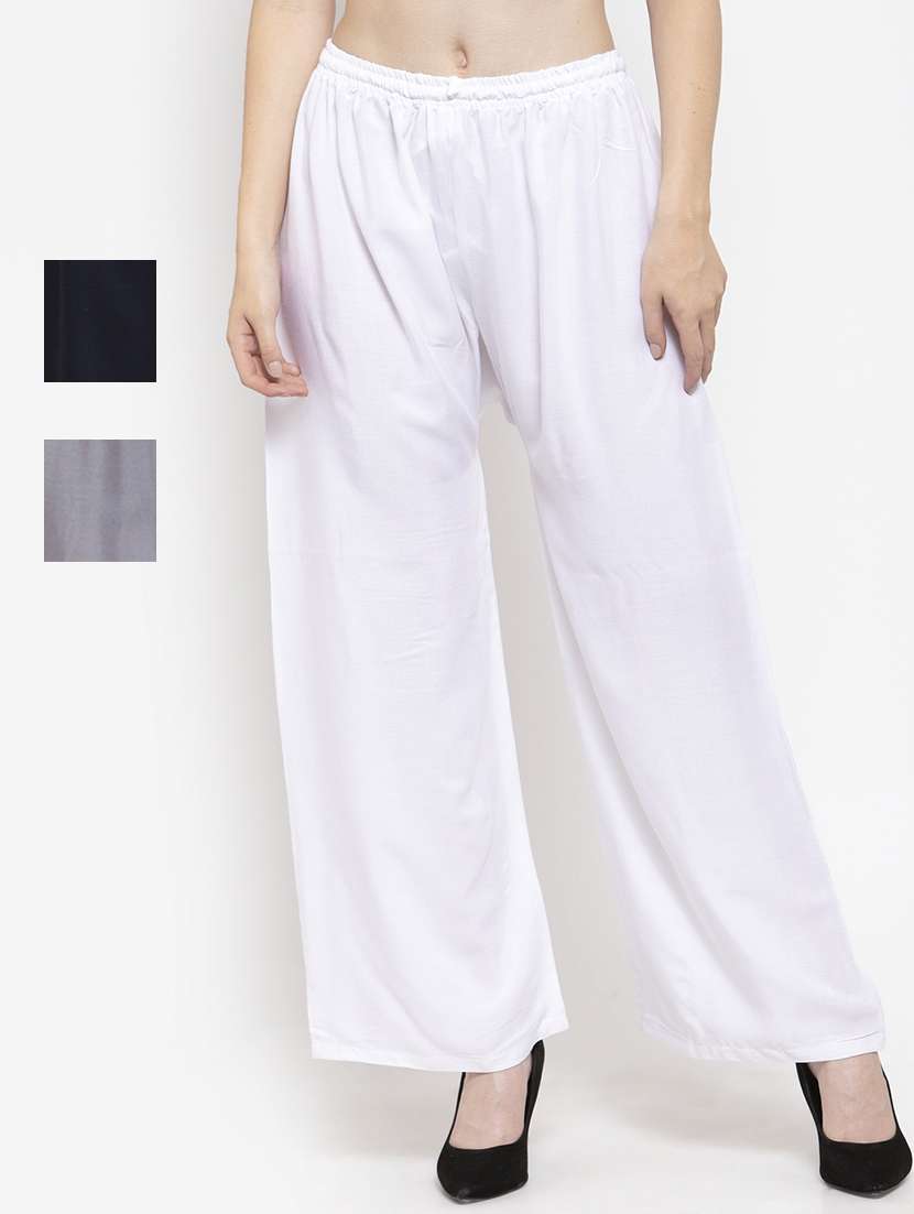 set of 3 pcs solid palazzo