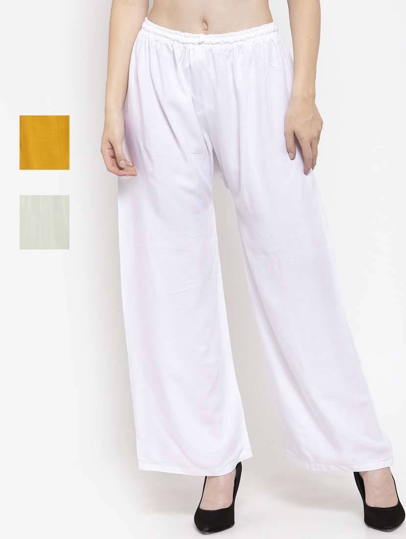 set of 3 pcs solid palazzo