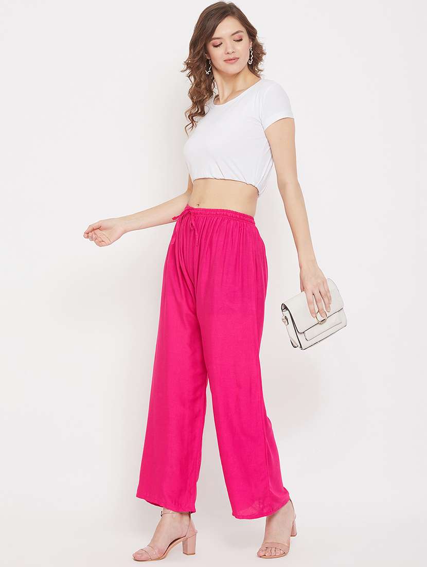 set of 3 pcs solid palazzo - 18412034 -  Standard Image - 4