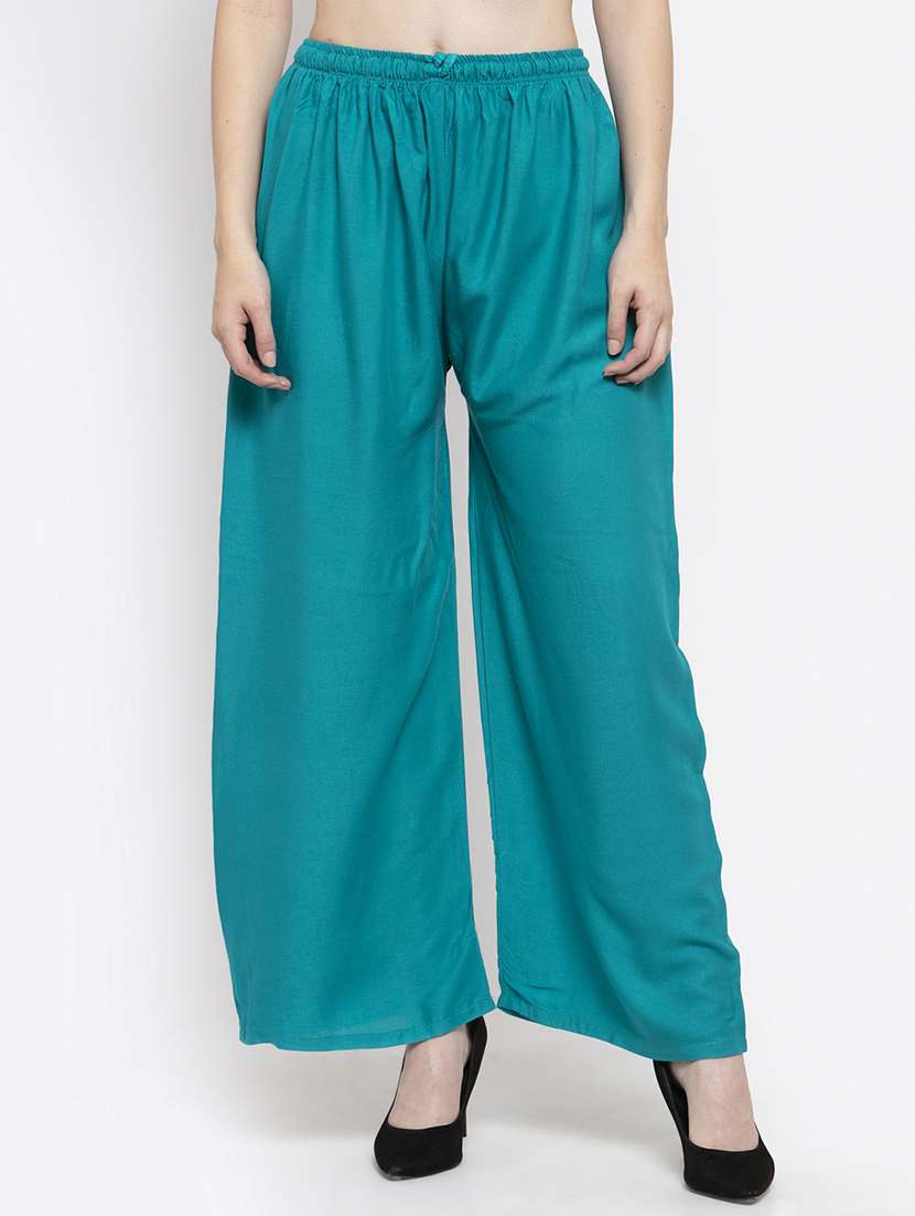 set of 3 pcs solid palazzo - 18412038 -  Standard Image - 1