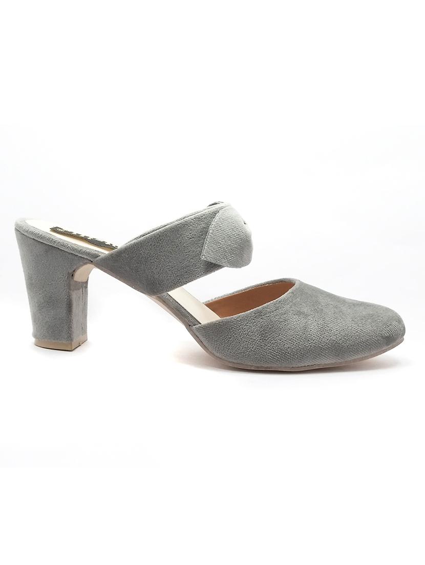 grey synthetic slip on sandals - 18412177 -  Standard Image - 1