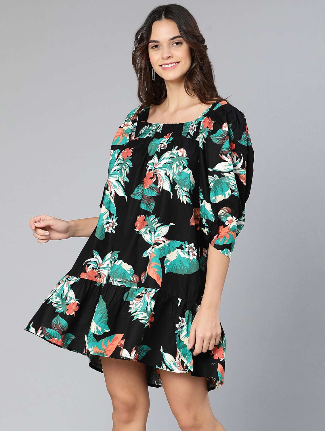 women's fit & flare floral dress - 18412916 -  Standard Image - 1