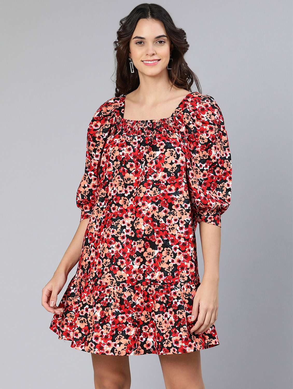 printed fit & flare dress - 18412917 -  Zoom Image - 0