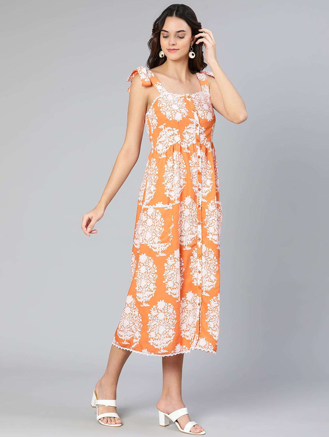 women's block print dress - 18412928 - Standard Image - 1