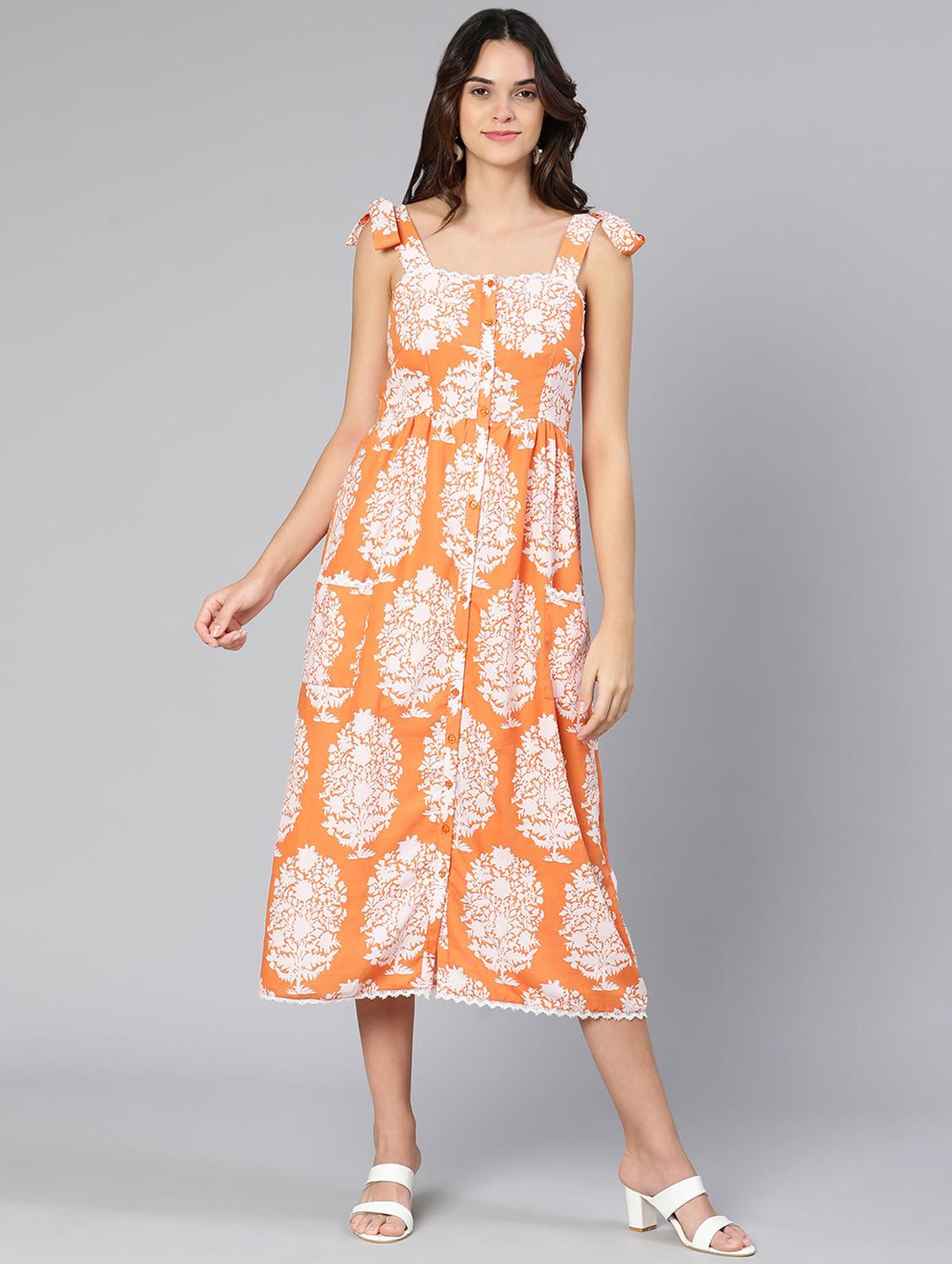 women's block print dress - 18412928 - Standard Image - 4