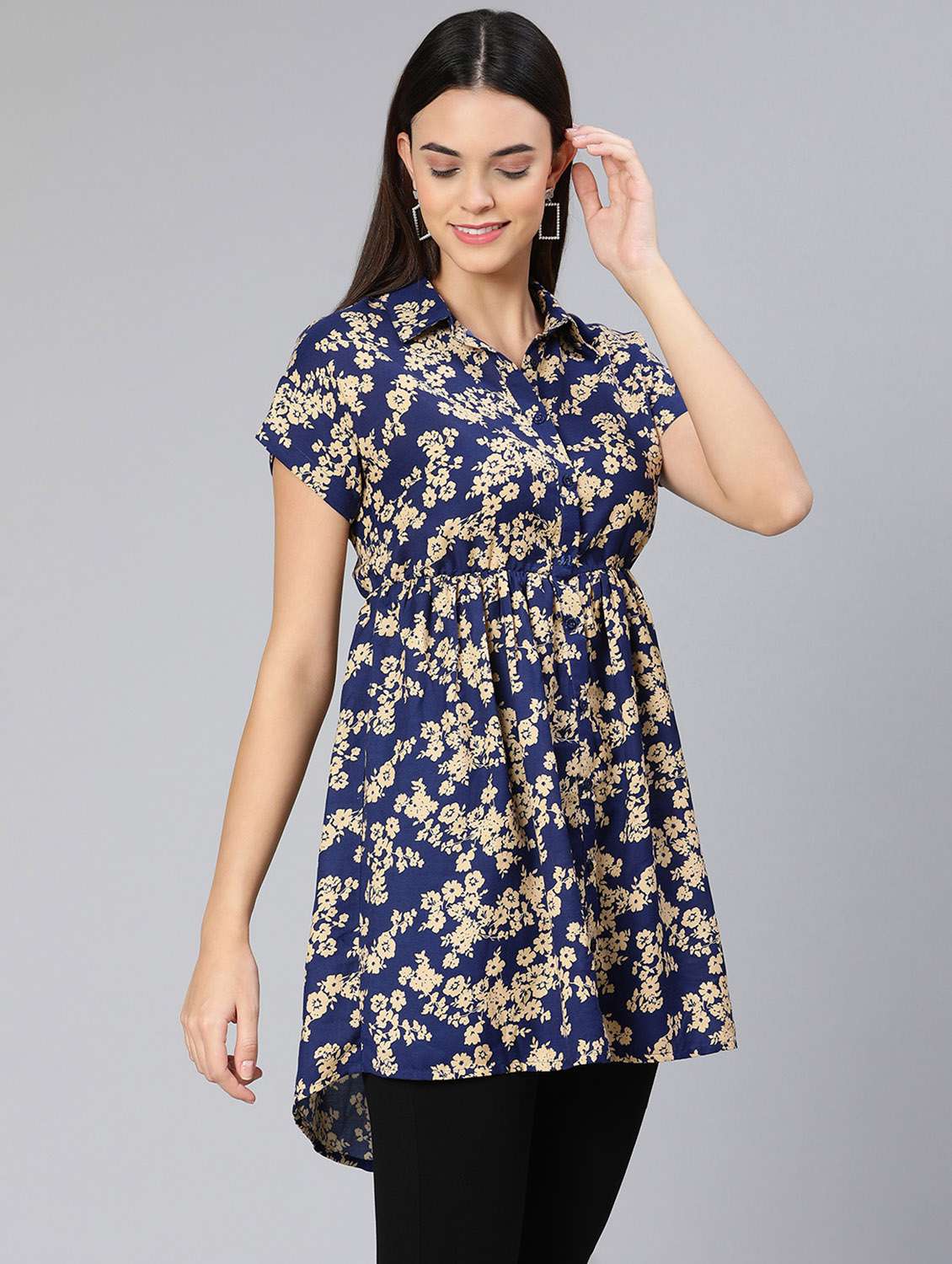 women's a line collared top - 18412942 - Standard Image - 1