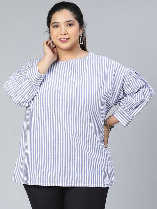 women's straight round neck top - 18412945 - Standard Image - 0