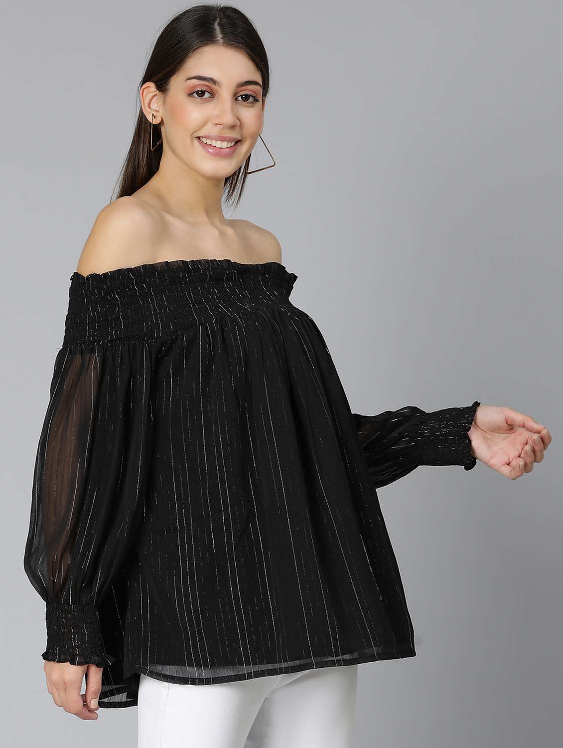 women's straight off shoulder top - 18412953 -  Standard Image - 1