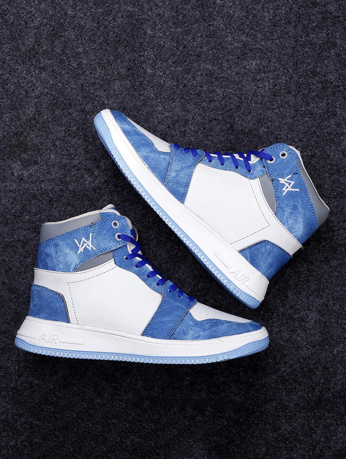 blue pu lace up sneakers - 18413058 -  Standard Image - 1