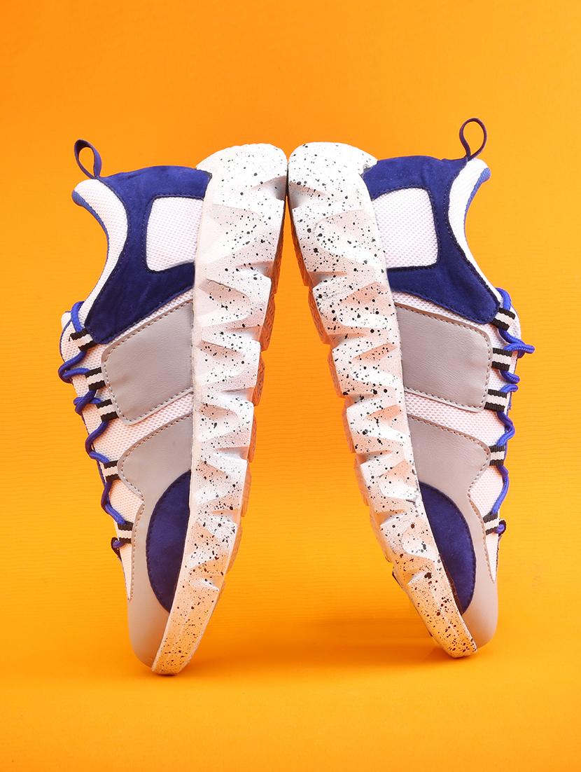 blue pu lace up sneakers - 18413061 -  Standard Image - 1