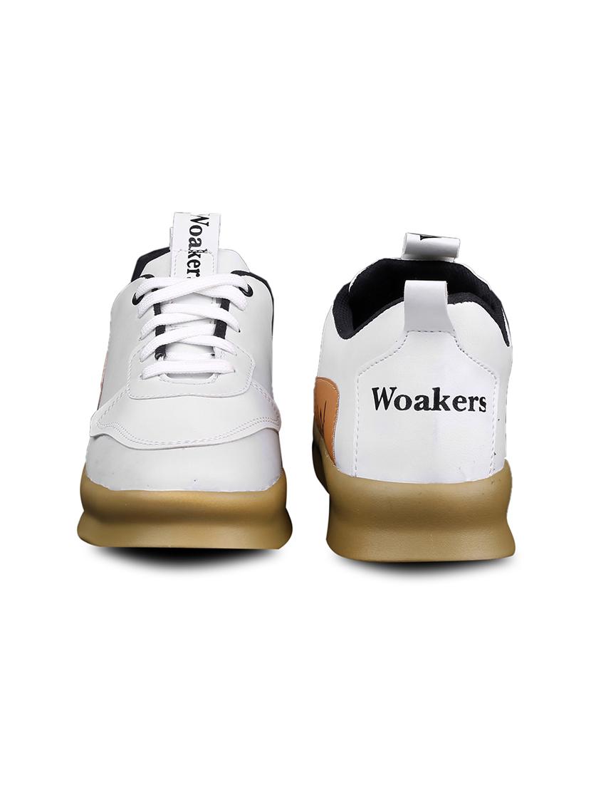 white pu lace up sneakers - 18413062 - Standard Image - 4