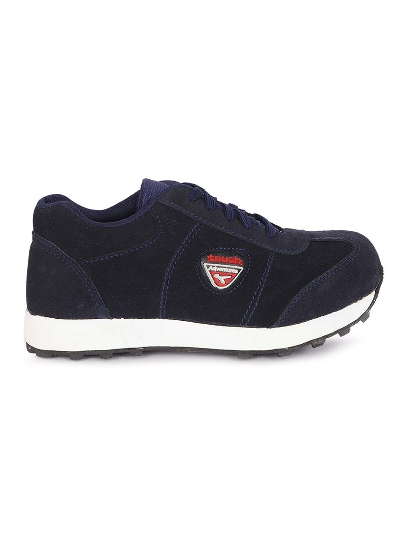 blue pu lace up sneakers - 18413077 -  Standard Image - 1