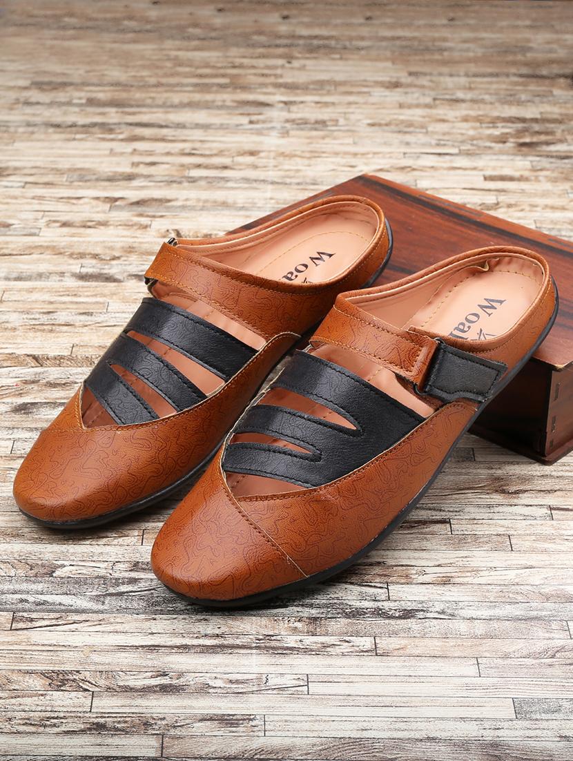 brown pu lace up shoes - 18413083 -  Standard Image - 1