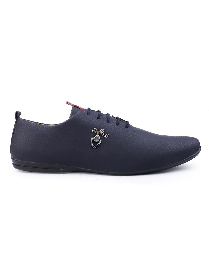 blue pu lace up sneakers - 18413085 -  Standard Image - 1
