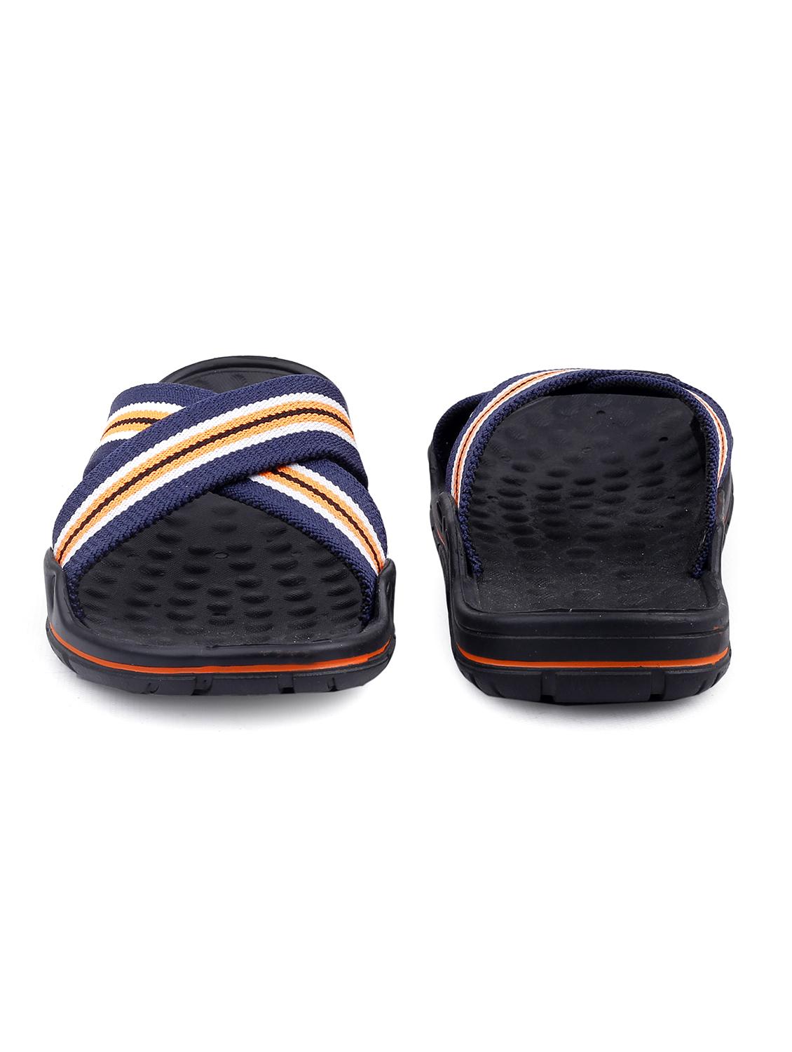 blue faux leather slip on flip flops - 18413131 - Standard Image - 4